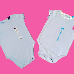 NWT Children’s place onesie’s 2 one is 18 months the other is 24 months blue